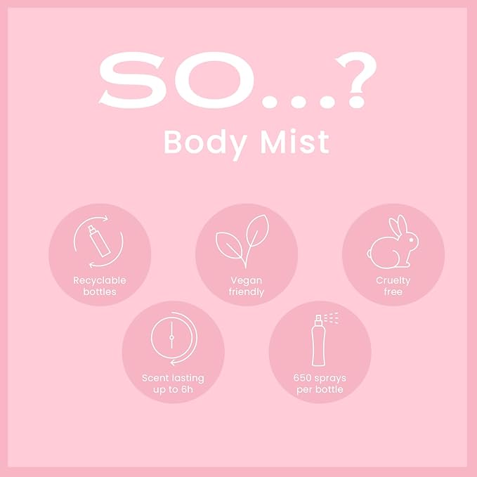 So…? Red Velvet Body Mist - Fruity, Floral, Vanilla Perfume for Women - 6 Hour Wear Body Spray for Women - Cruelty Free - 3.5 oz