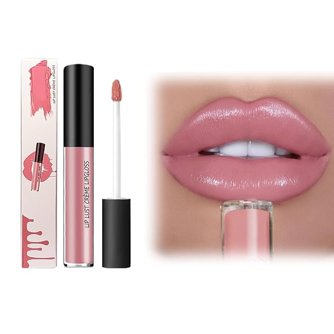 FAUPT 12 Color Cream Lip Gloss, Waterproof Long-Lasting Moisturizing Lip Gloss, Non-Stick to Cup Natural Jelly Lipstick for Women Home Travel (#03, 1pack)