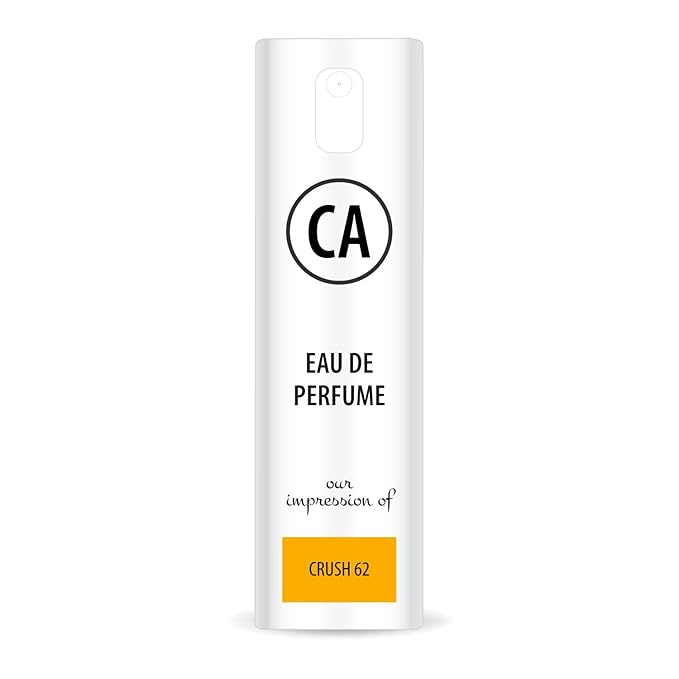 CA Perfume Impression of Crush 62 for Women Eau De Parfum Vanilla Scent Long Lasting Perfumes for Women Travel Size TSA Ready for Day and Night Wear 0.33 Fl Oz 10ml