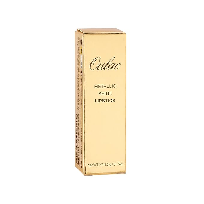 Oulac Matte Mauve Pink Lipstick with Glow Metallic Finish - Vegan Lipstick for Women, Creamy Texture, Hydrating Clean Beauty Formula, High-End Magnetic Hook Design, GM04 Mauve Babe