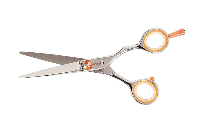 Cricket Centrix Roc-It Dog R 575 5.75” Professional Stylist Barber Hair Shears for Cutting - Precision Cast Convex Blade Hair Scissors, Offset Grip - Ideal for Hair Salon Use