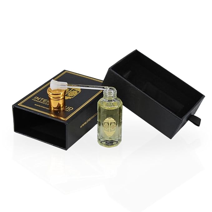INTENSE OUD Attar Al Wardat Long Lasting Arabian Perfume Oils for Women 12ML (0.40 OZ) Fragrance Oil with Fresh Rose, Bright Bergamot & Woody Finish - Concentrated Perfume Oil in Black Gift Box