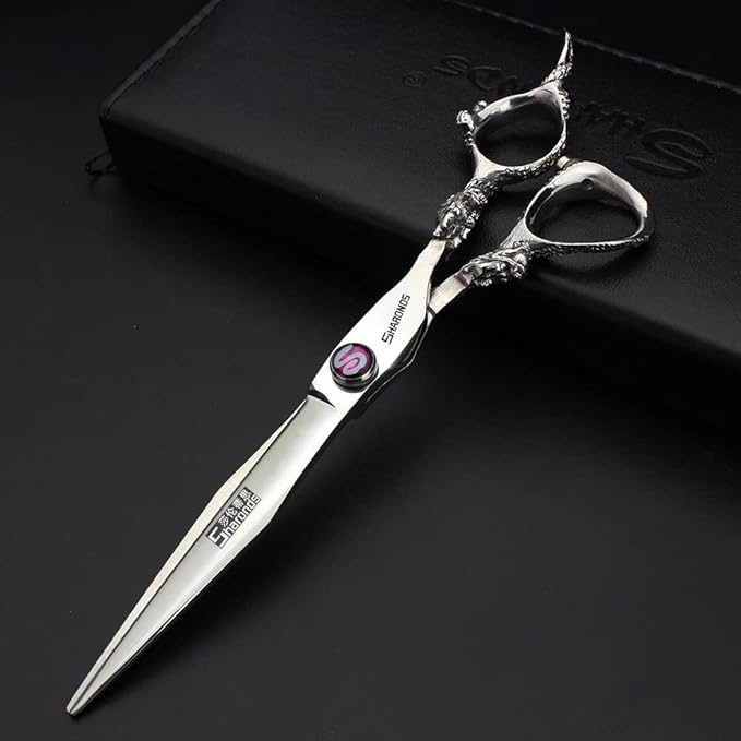 6/7/7.5/8/9-inch professional hair clipper set, stainless steel sharp hair clippers, hairdresser specific scissors (7 in-2pc-A)
