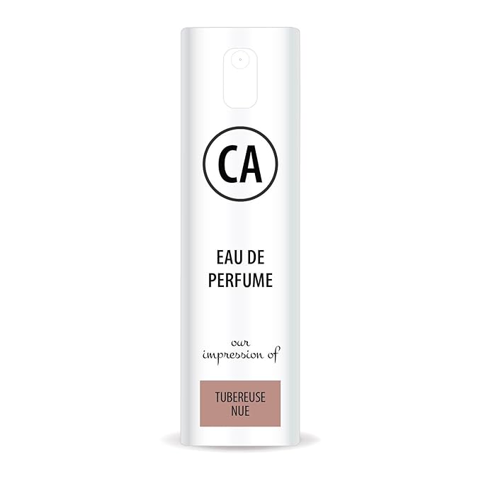 CA Perfume Impression of Tubereuse Nue Unisex Eau De Parfum Amber Floral Scent Long Lasting Unisex Fragrance Travel Size TSA Ready for Day and Night Wear 0.33 Fl Oz 10ml