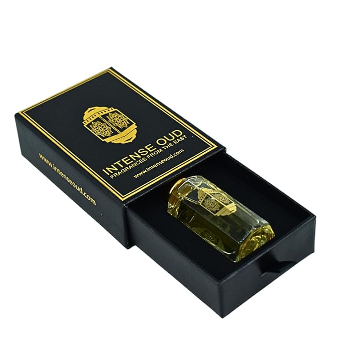 INTENSE OUD Eternal Homme Arabian Perfume Oil for Men & Women, Long Lasting Alcohol-Free Concentrated Fragrance, 12ml (0.40 oz) in Black Gift Box, Lavender & Vanilla Notes