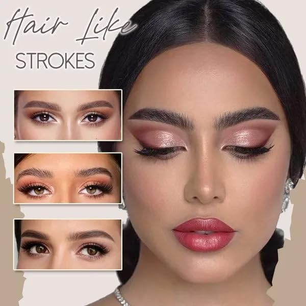 Magic Eyebrow Pencil 4-Tip 3D Microblading, Fine Stroke, Stay on All Day (Grey)