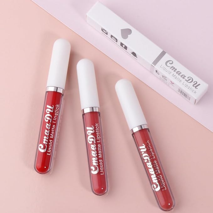 evpct 1Pcs Violet Pink Liquid Matte Lipstick Lipgloss Set for Women, labiales mate 24 horas originales matte larga duracion 24 Hour Lipstick Lip Stains Long Lasting Waterproof 24, 10#