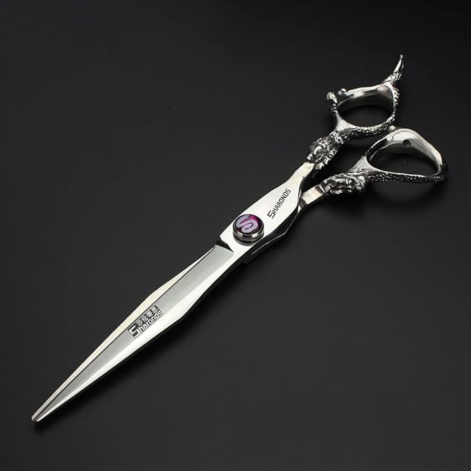 6/7/7.5/8/9-inch professional hair clipper set, stainless steel sharp hair clippers, hairdresser specific scissors (7 in-2pc-A)