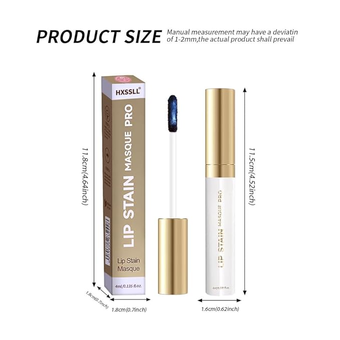 Lip Stain Peel Off Set–Long Lasting Waterproof Lip Tint, Smudge Proof Transfer Resistant Lip Stains Tattoo,High Pigment Matte Lip Color, Kiss Proof Peel Off Lip Stain Masque, Stay Lip Makeup 02+09