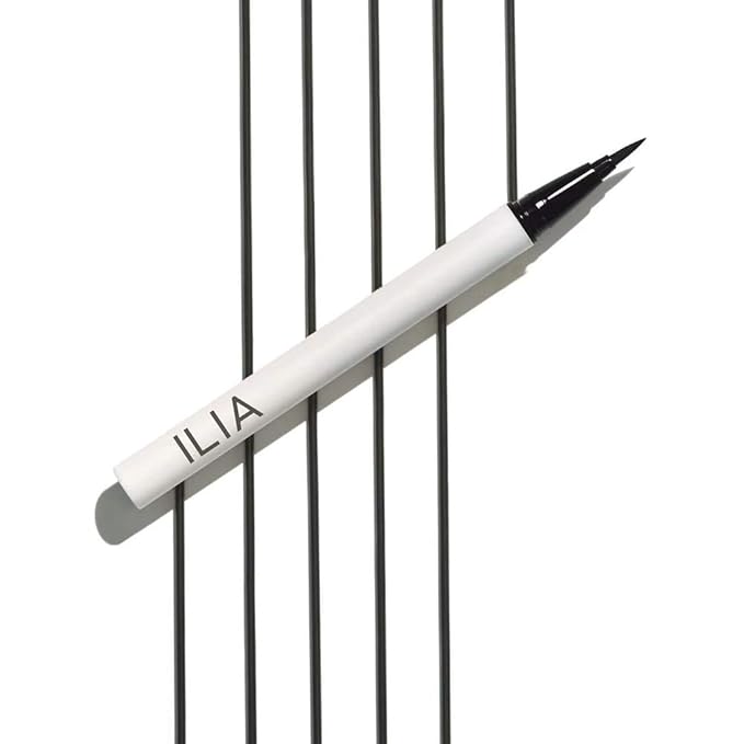 ILIA - Clean Line Liquid Liner with Precision Tip | Quick Dry, Water Resistant, Smooth Application | Carbon Black-Free, Non-Toxic, Vegan, Cruelty-Free (Classic Black, 0.01 fl oz | 0.55 ml)