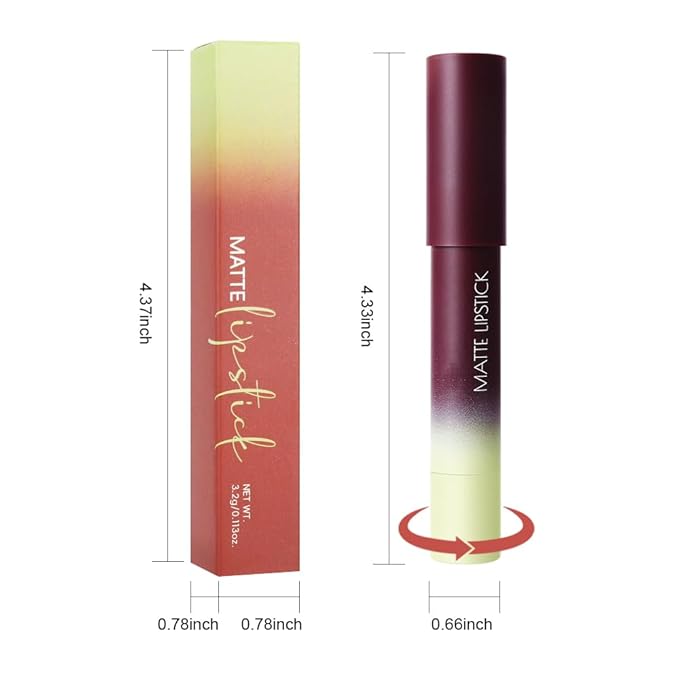Matte Lip Lipstick Crayon Lip Liner Thick Pencil, High-Pigment Outline lips, Non-sticky Matte Velvet Texture, Waterproof & Smudge-Proof Longwear Pigmented, Fit for all tones 06#