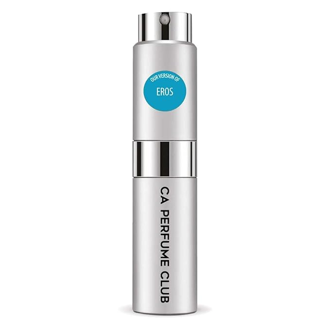 CA Perfume Impression of Eros for Men Aromatic Fougere Scent Long Lasting Cologne for Men Eau De Parfum Travel Size Refillable Atomizer Spray 0.27 Fl Oz 8ml