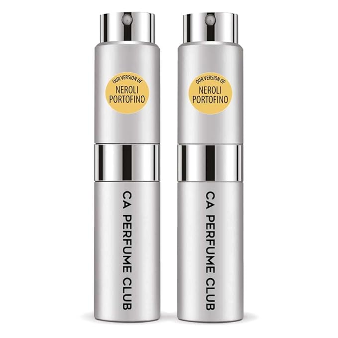 CA Perfume Impression of Neroli Portofilia for Women and Men Citrus Aromatic Scent Long Lasting Unisex Fragrance Eau De Parfum Travel Size Refillable Atomizer Spray 0.27 Fl Oz 8ml (Set of 2)