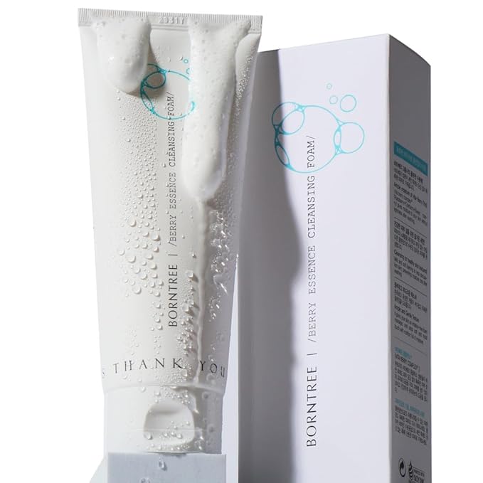 BORNTREE Berry Essence Cleansing Foam 5.07 fl oz/K-Beauty/Rich Foam Deep Cleansing/Coloring Makeup Clean Moisture.