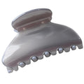 Handmade Celluloid Acetate French Design Barrettes Tortoise Shell Claws Hair Claw Luxury Fashion Accessories Hair Clip for Women (silver grey)