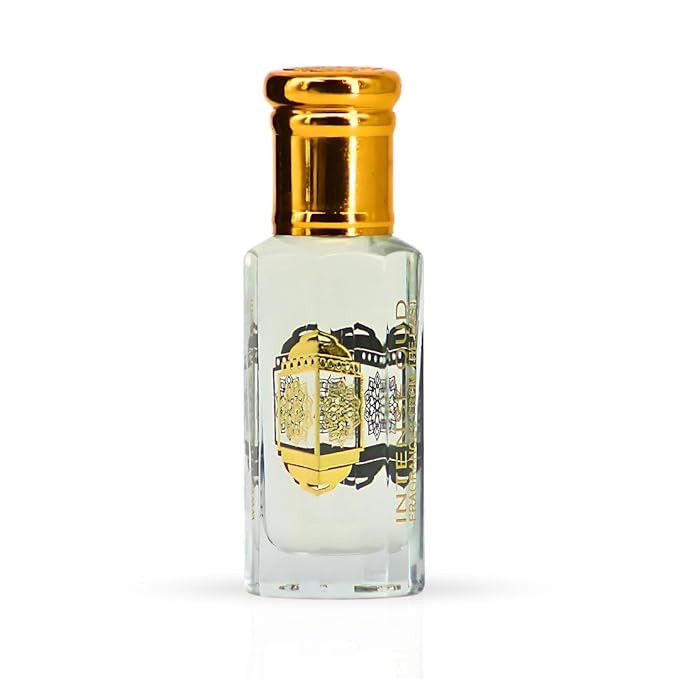 INTENSE OUD Khashab Al Sandal Long Lasting Arabian Perfume Oils for Women 12ML (0.40 OZ) Fragrance Oil with Cardamom, Violet, Sandalwood & Coconut - Concentrated Perfume Oil in Black Gift Box