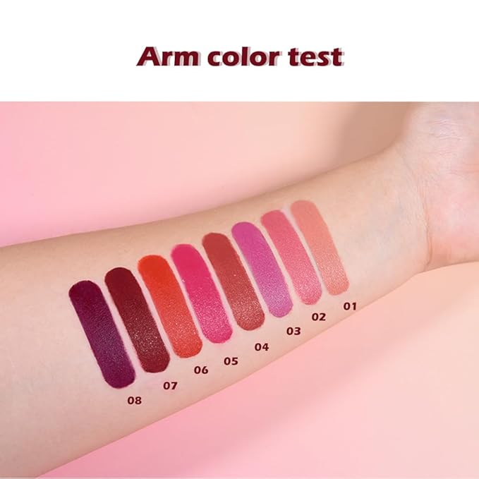 Maroon Red Matte Lipstick for Women, Long Lasting Waterproof Transfer-Proof Vegan, 24 Hours Moisturizing Glossy Shine Lip Gloss, Lipstick Palette Beauty Products Makeup All-Day Formula A07#