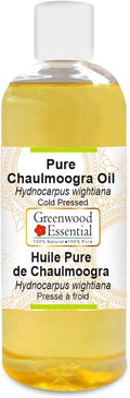 Greenwood Essential Pure Chaulmoogra Oil (Hydnocarpus wightiana) 100% Natural Therapeutic Grade Cold Pressed for Personal Care 200ml (6.76 oz)