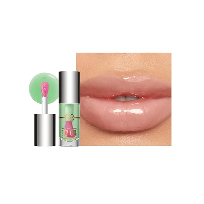Nourishing Lip Oil, Deep Moisturizing Lip Balm Liquid, Non-Sticky High Shine Lip Gloss, Hydrating Lip Tint for Soft, Smooth, Healthy-Looking Lips, Lightweight Glossy Lip Care for Daily Use-1#