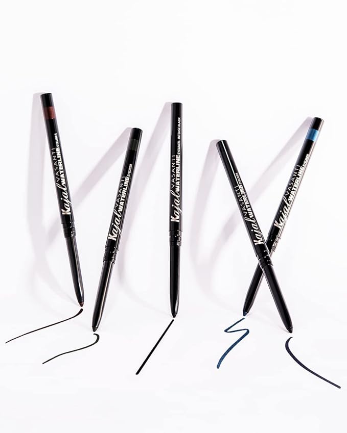 VASANTI Kajal Waterline Eyeliner Pencil - Long-lasting, Waterproof, Smudge-proof, Safe for Sensitive Eyes, Waterline Eye Liner - Opthalmologist Approved and Tested (Midnight Green)