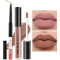 evpct 2Pcs Nude Brown Lip Liner and Matte Lipstick Makeup Sets, Vegan Lipstick Lip Liner and Gloss Stain Set Long Lasting Waterproof labiales mate 24 horas originales matte larga duracion 24 27#