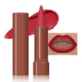 evpct Ruby Red Gradient Matte Lipstick Lip Liner Crayon Combo Pencil Set for Women Long Lasting Waterproof, Sexy Red Matte Cream Lip Liner and Lipstick Combo Makeup Flawless Gradual Ombre Effect, A06