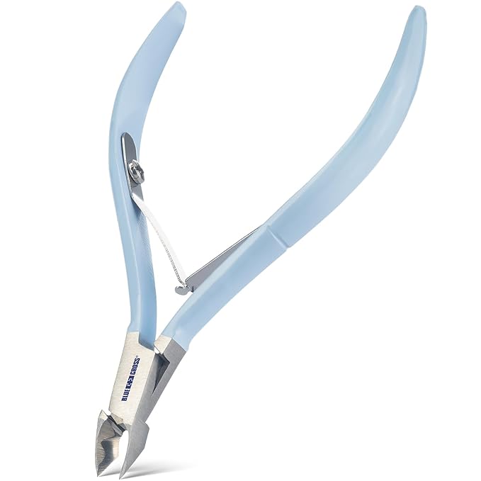 Blue Cross Professional Nail + Cuticle Care 2 Pack Bundle, Liquid Cuticle Remover + Softener & Cuticle Nippers, Cutter & Trimmer for Fingernails and Toenails