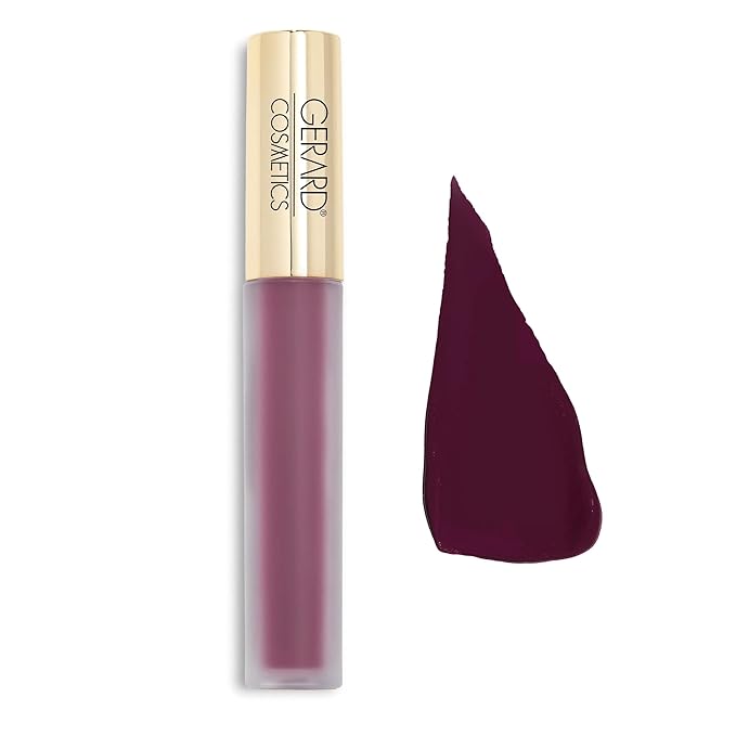 Gerard Cosmetics HydraMatte Liquid Lipstick Wine Down, Wine Lipstick with Matte Finish, Long Lasting and Non Drying, Super Pigmented Fully Opaque Lip Color
