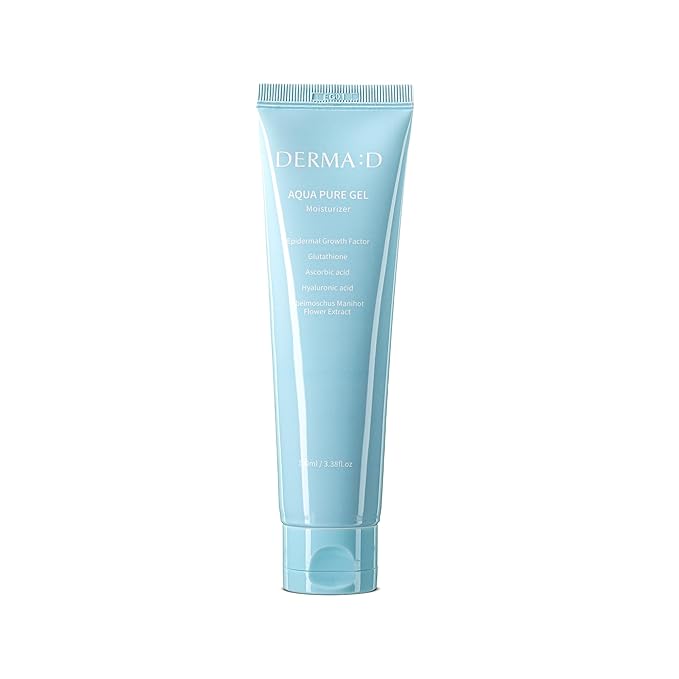 Aqua Pure Gel – Oil-Free Water-Based Korean Facial Moisturizer with Hyaluronic Acid, EGF & Glutathione – Lightweight Hydrating Gel Cream for Oily, Combination & Sensitive Skin