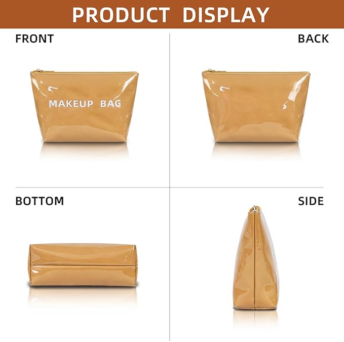 Makeup Bag for Women, Portable Waterproof Cute Cosmetic Bags, Skincare Makeup Case Pouch with Zipper for Daily Use, Travel