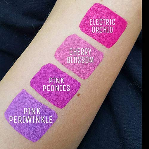 Aromi Bright Pink Matte Liquid Lipstick | Magenta Fuchsia Lip Color with Blue Undertones, Vegan, Cruelty-free, Smudge Proof, Transfer Proof, Long-lasting (Pink Peonies)