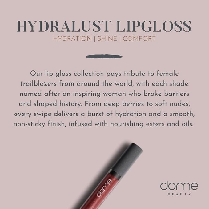 dome BEAUTY Lip Gloss (Angela) LipGloss Vegan. CleanBeauty, CLEAN BEAUTIFUL YOU (Indira, 0.20 oz)