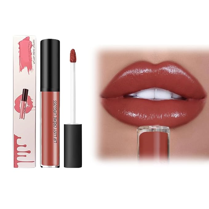 12 Color Cream Lip Gloss, 2024 Upgraded Waterproof Long-Lasting Moisturizing Lipstick, Non-Stick to Cup Natural Jelly Lipstick for Women Home Travel (#12, 1pack)