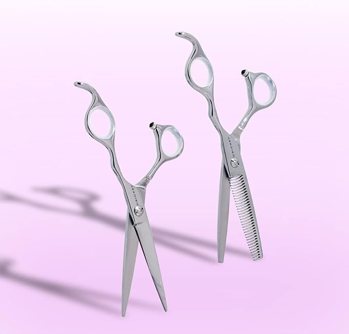 Cricket Shear Advantage Duo Professional Stylist 5.75" & 32T Stainless Steel Hair Cutting Scissors and Hair Thinning Shears Set, Value Set with Case and Accessories
