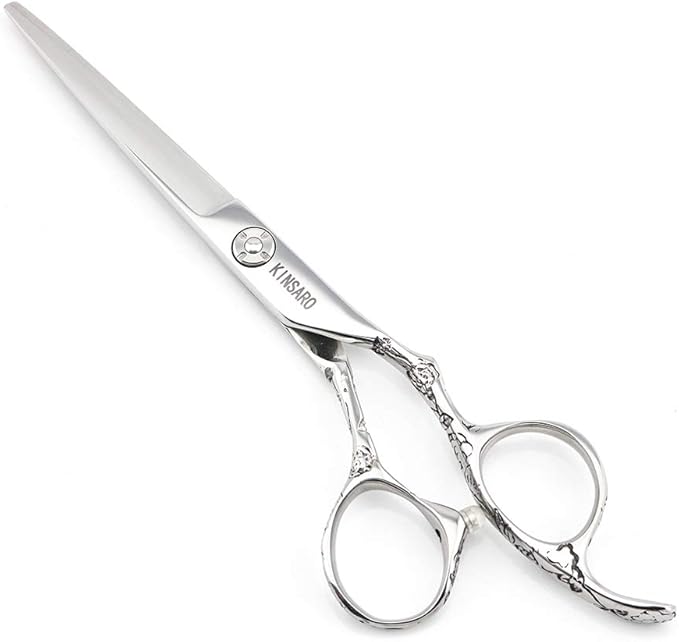 Hair Scissors 6 Inch Professional Barber Hair Cutting Scissors hairdresser haircut scissors 440C Barber Shears Rose handle KINSARO for Hairdresser Barbershop or Home Use