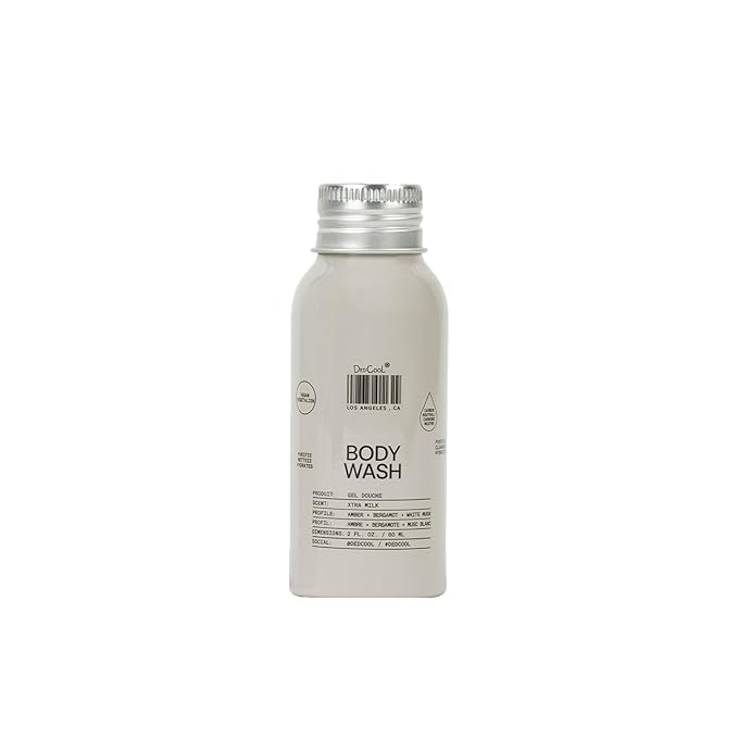 DedCool Body Wash Xtra Milk | Hydrating Vegan Cleanser with Shea Butter, Aloe & Snow Mushroom | Non-Toxic, Carbon-Neutral Formula | Bergamot, White Musk & Amber Scent | 2 fl oz