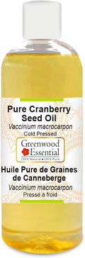 Greenwood Essential Pure Cranberry Seed Oil (Vaccinium macrocarpon) Cold Pressed 200ml (6.76 oz)