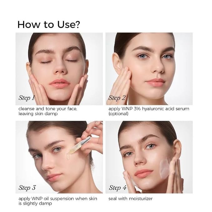 WNP serum set: Ultra Hydrating Serum 3% 4D Hyaluronic Acid +Emergency Repair Firming Oil-Suspension Serum Hydrating+Skin Repair|Single-Use Vials Skincare for Sensitiveskin 72ml