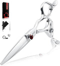 SWAP 5.5'' Professional Hair Cutting Scissors - Japanese SUS440C Steel (60-62HRC), Hand-Sharpened Blades, Adjustable Tension, Ergonomic Design for Salon/Home Use (S2)