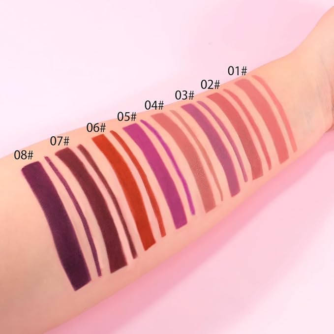 Gel Lip Liner Pencil for Women, Pitaya Pink Matte Long Lasting Lip Liner Lipstick 24 Hour, High Pigmented Lips Makeup Retractable Liners Waterproof Smudge Proof, Vegan & Cruelty-Free 05