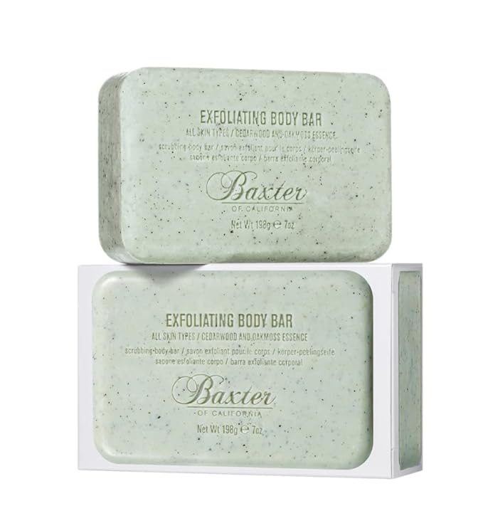 Baxter of California Men's Exoliating Body Bar Soap for Men, Cedarwood and Oak Moss Essence, 8 oz, Holiday Gift Guide, No Color, Cedar Wood & Oakmoss, 7 Oz