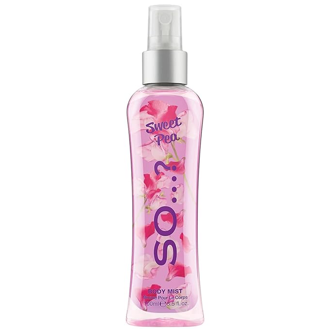 So…? Sweet Pea Body Mist - Floral Perfume for Women with Bergamot, Sweet Pea, Peony Notes - Ideal Gifts for Women - Body Spray for Women - 3.5 oz