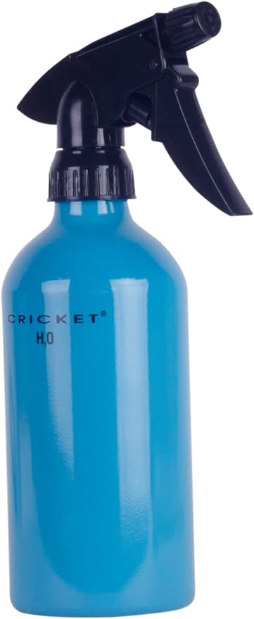 Cricket High Voltage Shear Kit 5.5” Haircutting Shears, Carbon Comb 4 Pack, Aluminum Spray Bottle, Static Free Fast Flo Vent Brush UltraClean ProClips 6 PK, Value Kit ($103.14 Value), Neon Blue