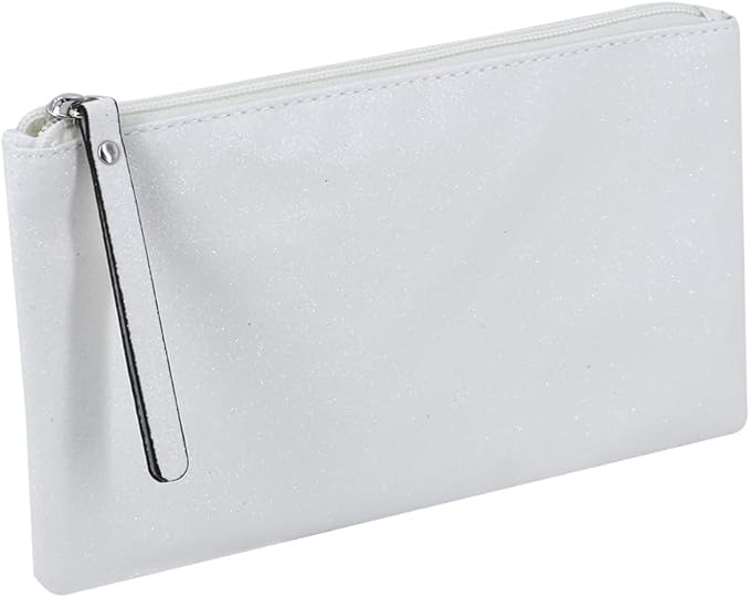 Celestial Glitter Makeup Pouch – Six Stunning Shades - Festive Cosmetic Bag (Stellar White)