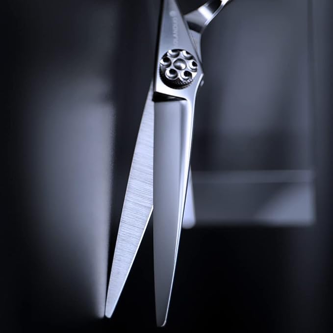 AOLANDUO Hair Cutting Scissor -Sharp & Lightweight-Offset Design Using Japanese JP440C Stainless Steel Hair Scissor for Barbers & Salon Stylists- Smooth Motion Fine Craftsmanship Barber Scissor
