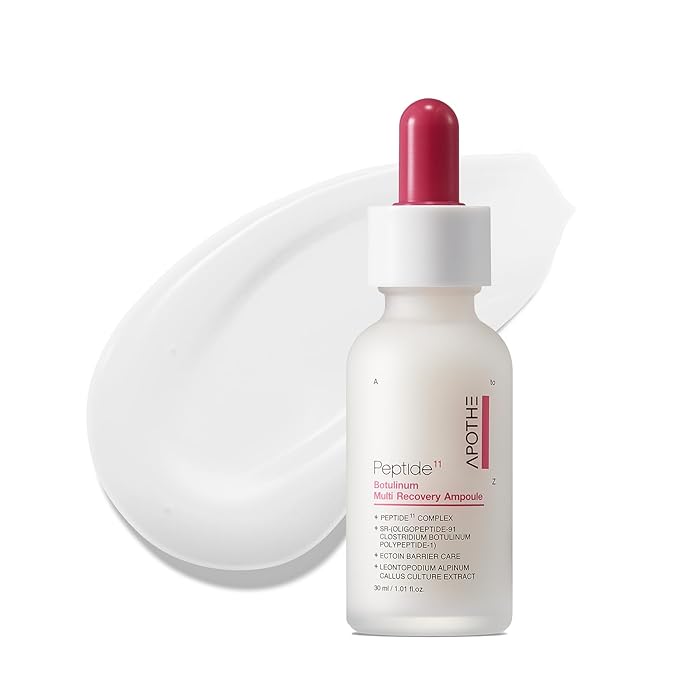 APOTHE Peptide 11 Botulinum Multi Recovery Ampoule 1.01 fl oz (30ml) – Intensive Care for Elasticity, Radiance, and Skin Barrier Strength with Ectoin & Botulinum Peptide