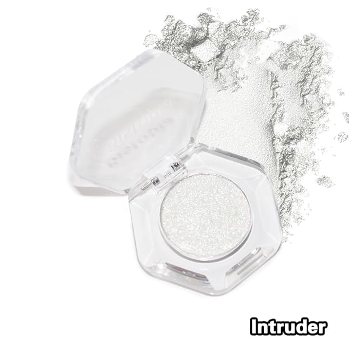 Chameleon Eyeshadow Collection, 14 Shades, Glitter Pressed Powder, Iridescent Shimmer Colors. (Intruder)