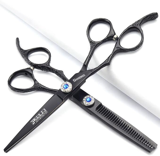 6 Inch Professional Hairdresser Scissors Left Handed Hairdresser Scissors Set (6-inch 2pc-B)