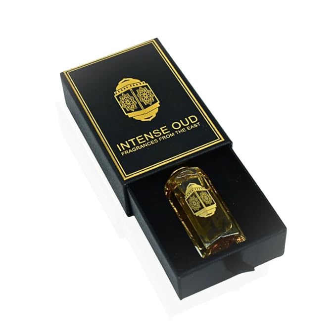 INTENSE OUD Rashid Al Layl Long Lasting Arabian Perfume Oils for Women 12ML (0.40 OZ) Fragrance Oil With Rose, Jasmine, Vetiver & Patchouli Notes - Concentrated Perfume Oil With Black Gift Box