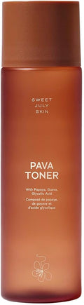 SWEET JULY Skin Pava Toner, Skin Resurfarcing, Hydrating, Daily Facial Toner All Skin Types, Glycolic Acid, Papaya & Guava Extracts, Vegan, Clean, 5.1 fl oz